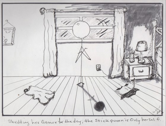 Once agin, the crown and the cloak are simply a mechanism for self protection against the world. The Illustration (above) depicts a primal desire to be oneself.